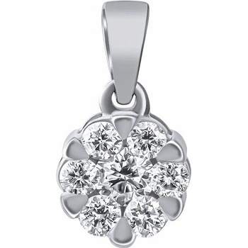 SILVEGO Diamantový prívesok Silpha z bieleho zlata DNN3909PGWD