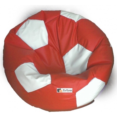 TiaHome futbalová lopta XXL červeno biela
