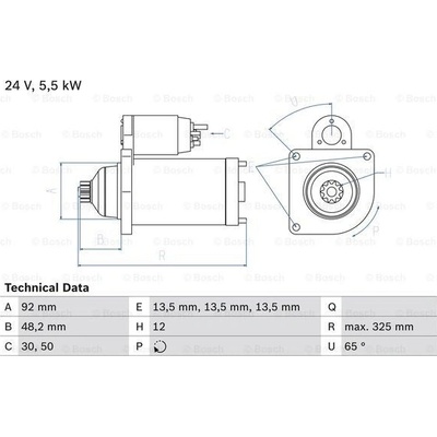 BOSCH Startér 0986021480