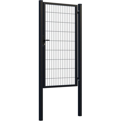 EKOfence Bránka 1kr. SQUARE ZnPVC 1000x1800mm, čierna 16372