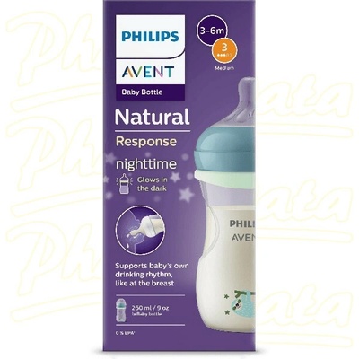 Philips Avent Dětská Lahev Natural Response Noční SCY903/81 260 ml