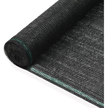 vidaXL Тенис екран, HDPE, 1, 4x50 м, черен (45265)