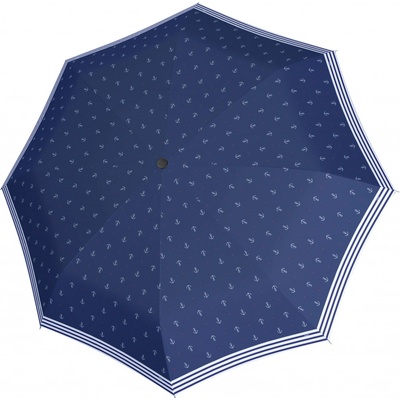 Doppler dáždnik FIBER MINI SAILOR manuálne skladací tmavo modrý vzor