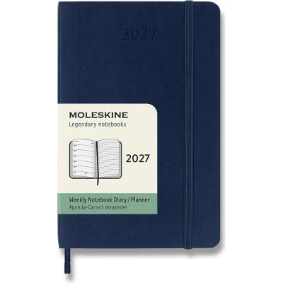 Moleskine A6 týdenní 2027 modrý