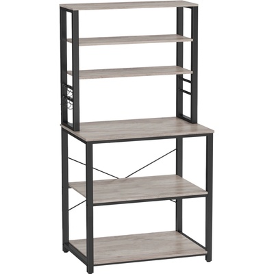 VASAGLE Kuchyňský regál 6 polic 60 x 167 x 40 cm světlé dřevo – Zboží Dáma
