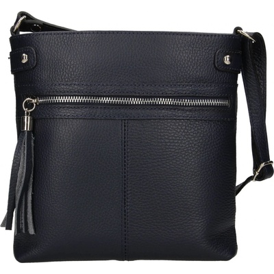 Dámská kožená crossbody kabelka Italia Laura tmavě modrá