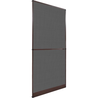 vidaXL Кафяв комарник за врата на панти, 100x215 см (141564)