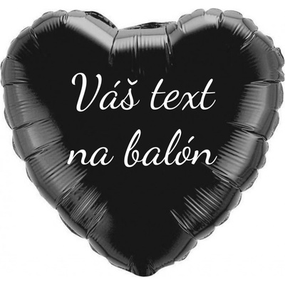 Personal Godan Fóliový balón s textem Černé srdce 45 cm