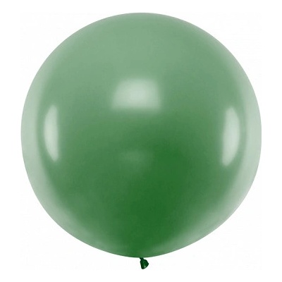PartyDeco Guľatý Jumbo balonek 1m tmavozelená