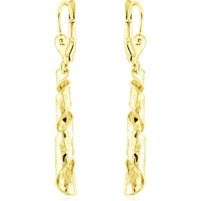 Gemmax Zlaté visací náušnice Spirály GLEYN-43831