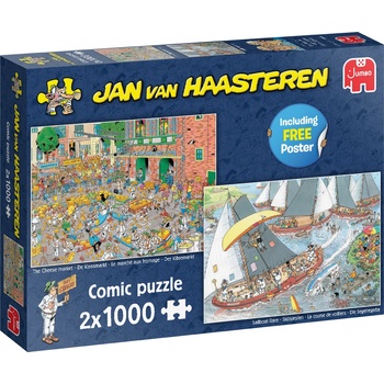 Jumbo - Puzzle 2x1000 Jan Van Haasteren: Dutch Traditions - 1 000 piese