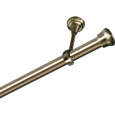 OK-GarnýžeCZ Garnýž kovová jednořadá 25mm Fulda mosaz 430 cm do stropu / na tunýlek - bez kroužků