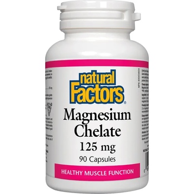 Natural Factors Magnesium Chelate, 125 mg, 90 капсули, Natural Factors (1651 NF)