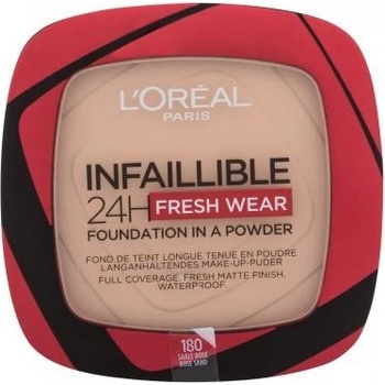 L'Oréal Paris Infallible 24H Fresh Wear Foundation In A Powder make-up 180 Rose Sand 9 g