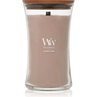 WoodWick Opulent Wood Patchouli Creme ароматна свещ с дървен фитил 609.5 гр
