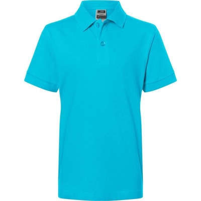 James & Nicholson JN 70K Piqué detské polo tričko modrá turquoise