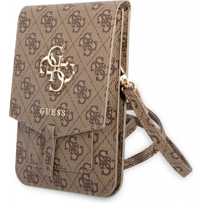 Pouzdro Univerzální / taška s kapsou Guess, 4G Metal Logo Bag hnědé GUWBG4GFBR