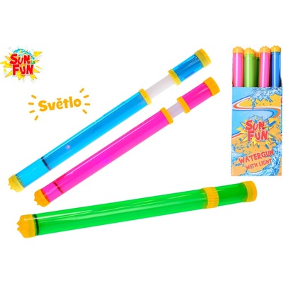 Sun Fun vodní pumpa 48 cm na baterie se světlem mix barev růžová, zelená, modrá VÝPRODEJ