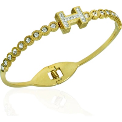 BM Jewellery Luxusní pevný náramek z chirurgické oceli zlatý S11140150