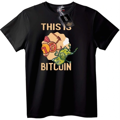 NOONEBRAND Тениска Това е Bitcoin - S, White