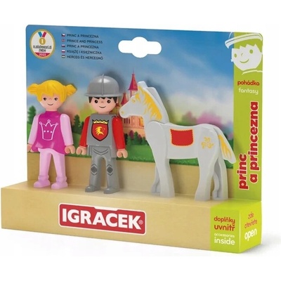 EFKO IGRÁČEK TRIO Princ a princezna sada 2 kloubových figurek s koněm