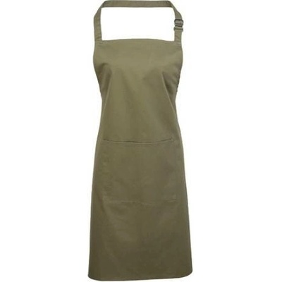 Premier Workwear Pracovní zástěra za krk s kapsou PR154 Olive Pantone 378 72x86cm