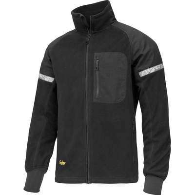 AllroundWork Snickers Workwear bunda fleece čierna
