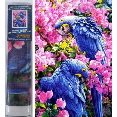 Norimpex - Puzzle Diamond Painting Blue parrots 30x40cm - 1 - 39 piese