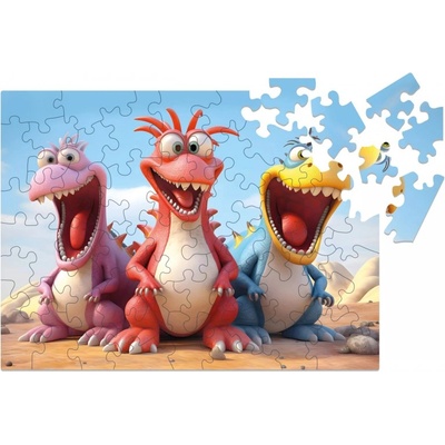 Milliwood Дървен пъзел Milliwood, Dream Team, 50 части - Динозаври (S-FriendlyDinosaurs-5052)
