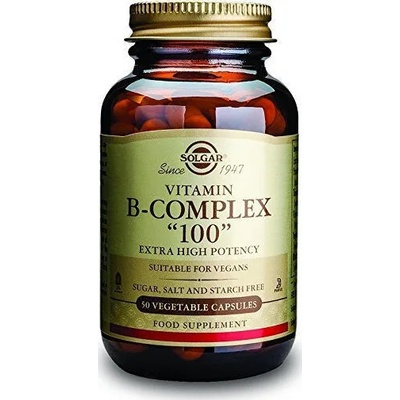 Solgar Хранителна добавка витамин B комплекс, Solgar Vitamin B-Complex 100 - 50veg. caps
