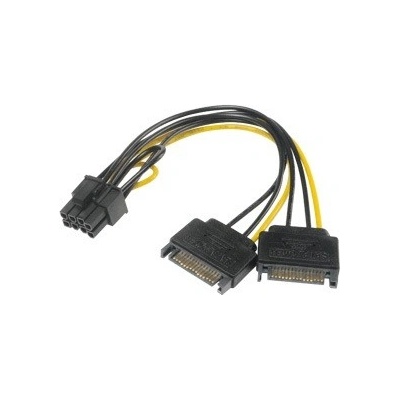 AKASA - SATA power na 6+2-pin PCIe adaptér AK-CBPW19-15