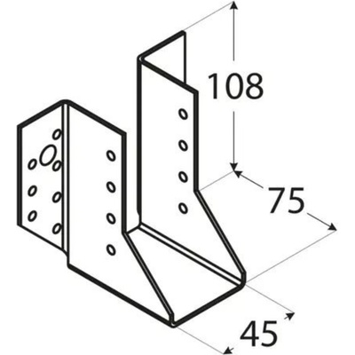 Oramat 80x120x75mm hr. 2,0mm Trámová papuča vonkajšia