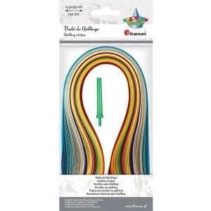 TITANUM Set for quilling strips + needle mix 150pcs