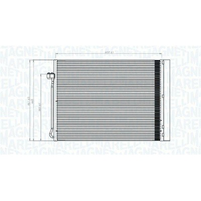 Kondenzátor, klimatizace MAGNETI MARELLI 350203795000