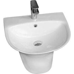 Fluminia Бяла стенен умивалник Fluminia Cassio 48 см (7108-48)