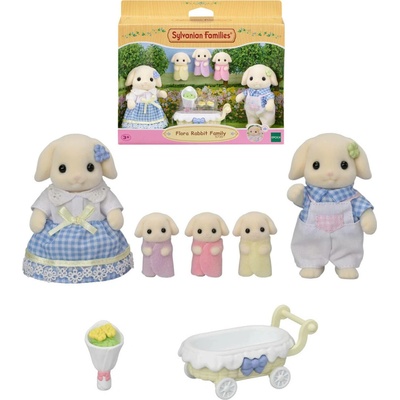 Sylvanian Families 5735 Rodina Flora králíci s trojčaty – Sleviste.cz