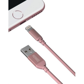 Yenkee YCU 611 RE USB / lightning, 1m, růžový