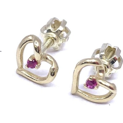 Jan Kos jewellery zlaté náušnice srdce 31507214