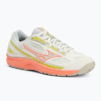 Дамски обувки за тенис Mizuno Break Shot 4 AC snow white/ neon flame/ ghost gray