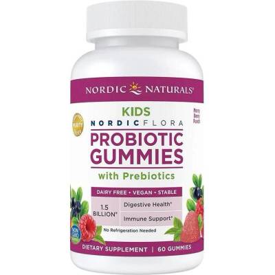Nordic Naturals Kids Probiotic Gummies, 60 желирани таблетки, Nordic Naturals (61036)