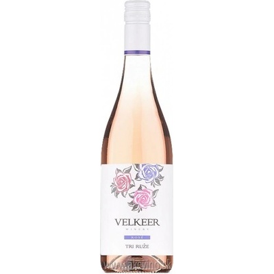 Velkeer Tri Ruže Rosé polosuché ružové 2022 11,5% 0,75 l (čistá fľaša)