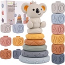 Woopie Sada gumových pyramidových bloků 3v1 Medvídek