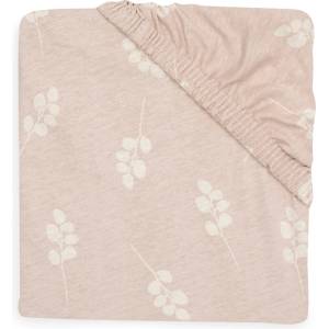 Jollein Бебешки чаршаф с ластик Jollein - Jersey, 60 x 120 cm, Twig Wild Rose (560439) - baby
