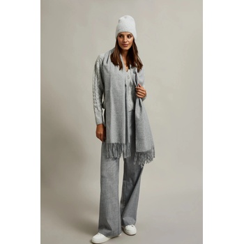 Image 1 of Moodo Гладък светлосив шал с ресни Moodo Moodo | Siv | ЖЕНИ | ЕДИН РАЗМЕР