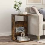 vidaXL Странична маса Опушен дъб 40 x 35 x 60, 5 см Инженерна дървесина (8000344)