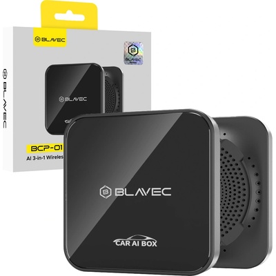 Blavec Безжично Apple CarPlay и Android Auto устройство с Android 11 - Blavec BCP-01 AI 3-in-1 Wireless CarPlay And Android Auto Box (черен) (CPAABCP01-BWB)