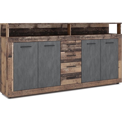 Wipmeb Sp. z o. o Комод runa тъмно кафяв/антрацит (wm0005)