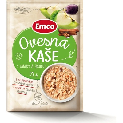 Emco Ovsená kaša s jablkami a škoricou 55 g