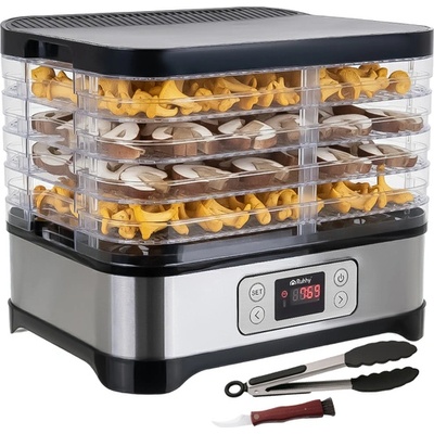 Ruhhy Дехидратор за храна, плодове, зеленчуци, гъби Ruhhy, Уред за сушене, LCD дисплей, Голям капацитет - 10 литра (25929)