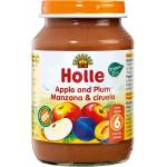 Holle Био плодово пюре Holle - Ябълка и сливи, 190 g (BB210322) - baby